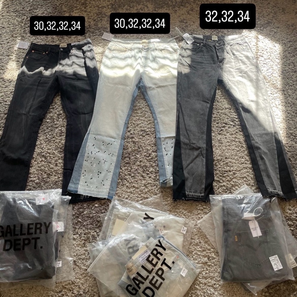 Gallery Dept Black, Light Blue, and Gray Jeans